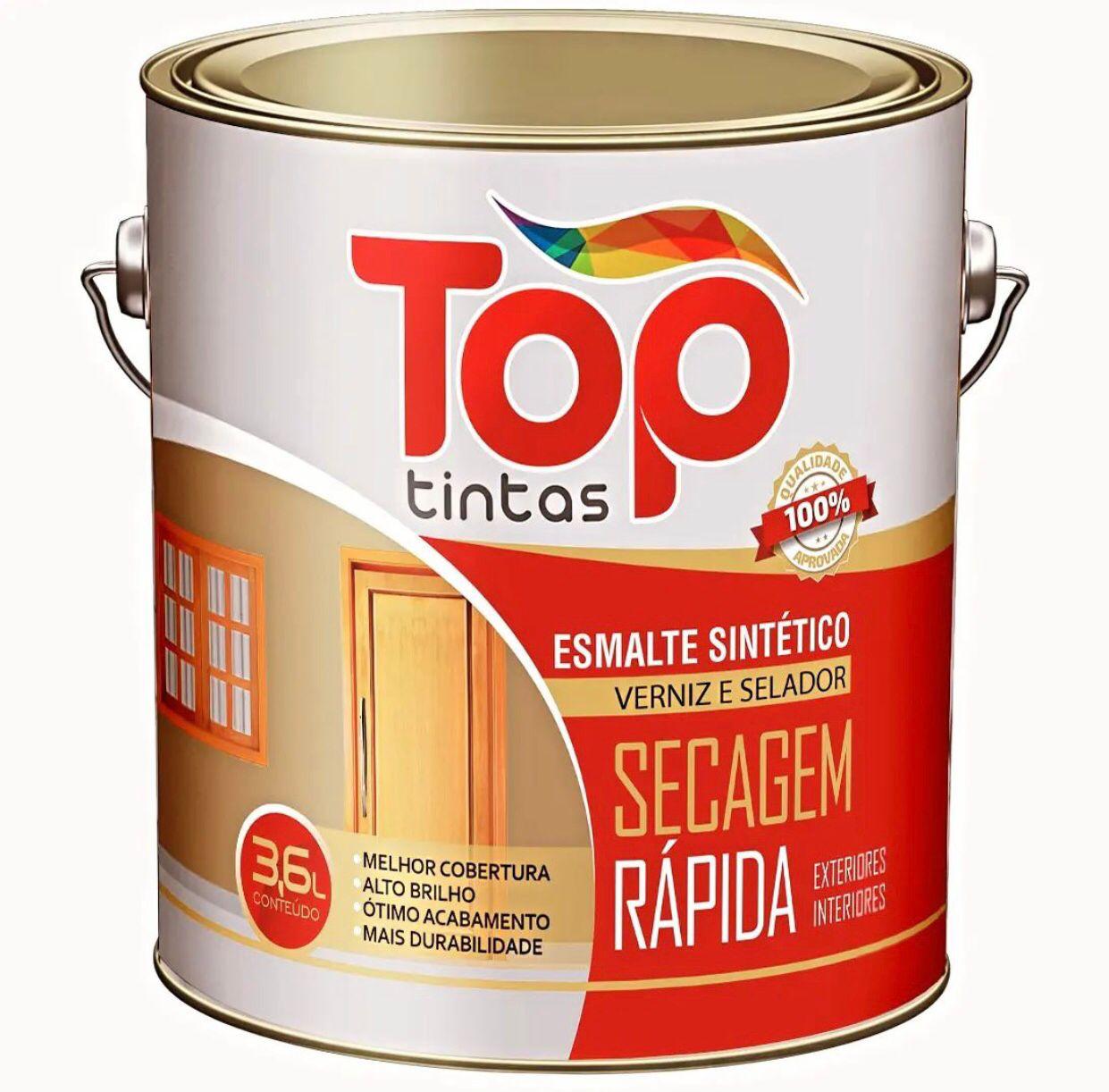 Top Tintas Esmalte Sintético Verniz e Selador Secagem Rápida 3.6L