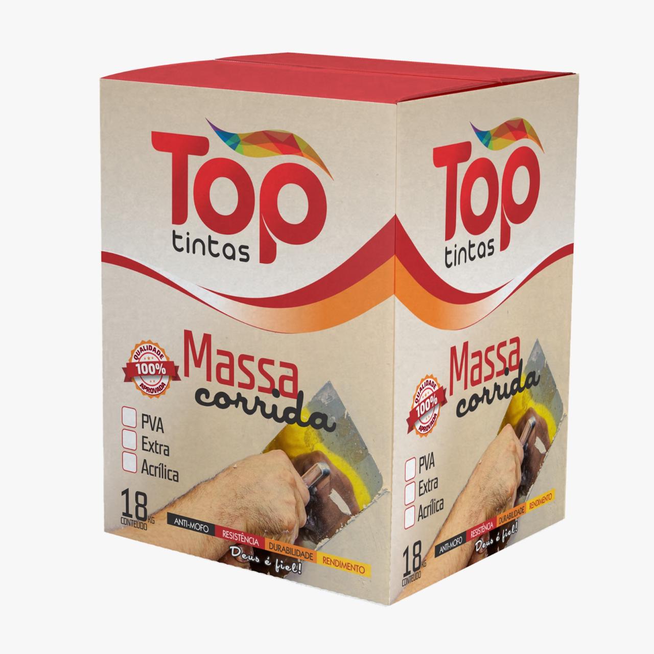 Top Tintas Massa Corrida 18KG PVA Extra Acrílica Anti-Mofo